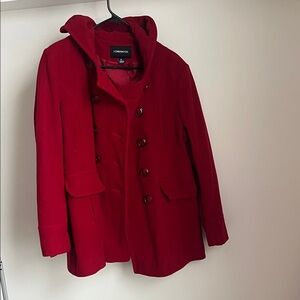 London Fog Crimson Jacket with Hood